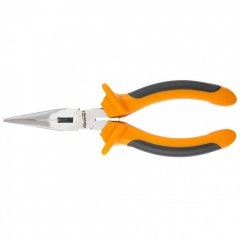 Длинногубцы прямые Comfort, 180 мм, шлифованные, двухкомпонентные рукоятки Sparta 17167