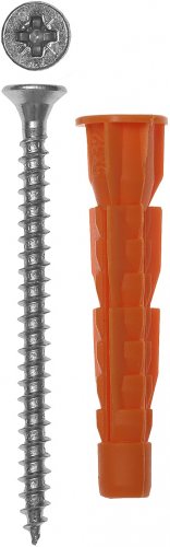 Дюбель универсальный полипропиленовый с оцинкованным шурупом 12 шт. (6х52 мм; ТФ6) ЗУБР 4-301206-06-052