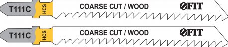 Полотна по дереву, HCS, разведенные, фрезерованные зубья, 100/74/3 мм (Т111С), 2 шт. FIT 40935