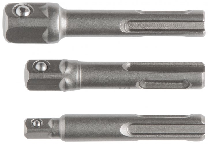 Адаптеры под головки с хвостовика SDS-PLUS, набор 3 шт. , легированная сталь FIT 57955