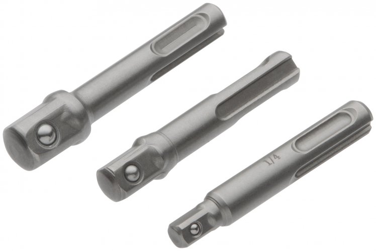 Адаптеры под головки с хвостовика SDS-PLUS, набор 3 шт. , легированная сталь FIT 57955