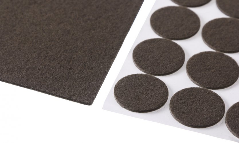 Самоклеящиеся накладки на мебельные ножки, набор "COMFORT" STAYER 175 шт, коричневые 40916-H175