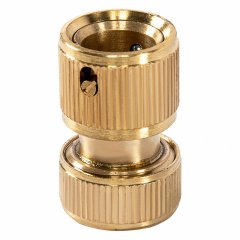 Набор для подключения шланга 1/2, переходник, 2 соединителя, аквастоп, латунный Palisad 66210