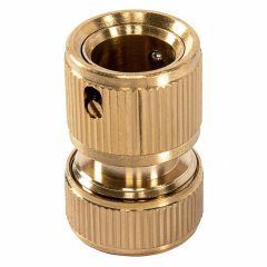 Набор для подключения шланга 1/2, переходник, 2 соединителя, аквастоп, латунный Palisad 66210