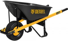 Тачка строительная, усиленная, объем 140 л, 230 кг, колесо 15х6.00-6 Denzel 68999