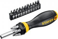 Отвертка-битодержатель с насадками STAYER Hercules-B18 18 шт 2545-H5_z02