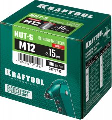Стальные резьбовые заклепки с насечками KRAFTOOL Nut-S М12, 100 шт. 311707-12
