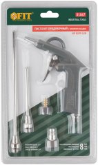 Пистолет продувочный с набором насадок FIT 81067