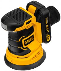 Машина шлифовальная эксцентриковая аккумуляторная COS-125, 18В Li-Ion Denzel