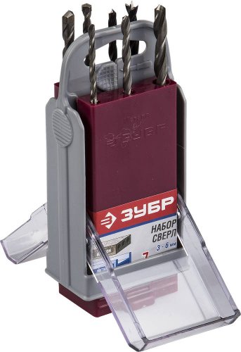 Набор сверл комбинированный 7 шт. для электродрели ЗУБР 4-29704-H7-SB