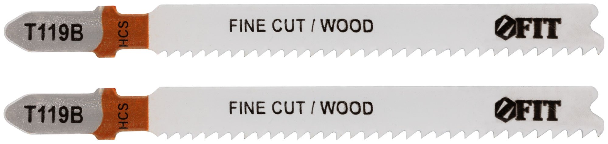 Полотна по дереву, HCS, фрезерованные, волнистые зубья, 91/67/2 мм (Т119В), 2 шт. FIT 40936