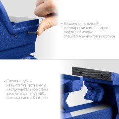 Индустриальные слесарные тиски ЗУБР Профессионал 100 мм 32703-100_z01