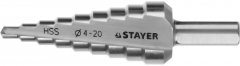 Сверло ступенчатое по металлу (4-20 мм, 9 ступеней, 75 мм) STAYER 29660-4-20-9