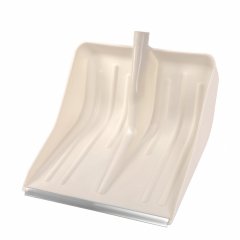 Лопата для уборки снега пластиковая, белая, 420 х 425 мм, без черенка, Россия, Сибртех 61615