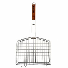 Решетка гриль 305 х 235 х 55 мм, объемная, хромированная Camping Palisad 69559