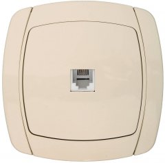 Одинарная телефонная розетка СВЕТОЗАР CITY LIGHT SV-54217-B