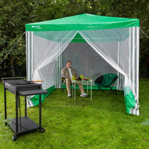 Тент садовый с москитной сеткой, 2.5 х 2.5/2.4, Camping Palisad 69520