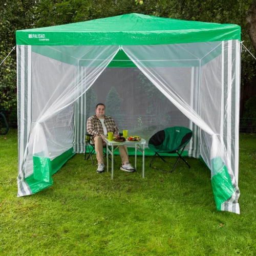 Тент садовый с москитной сеткой, 2.5 х 2.5/2.4, Camping Palisad 69520