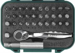 Набор бит с мини трещоткой 1/4" KRAFTOOL EXPERT 33 предмета 26157-H33