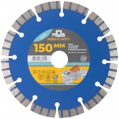 Диск отрезной алмазный турбо-сегментный, 150 x 2,3-2,4 x 10 x 22.2 мм MOS 37223М