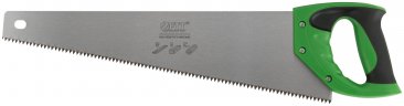 Ножовка по дереву, крупный каленый зуб 5 TPI, 2D заточка, пластиковая прорезиненная ручка 450 мм FIT 40422