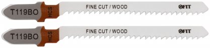 Полотна по дереву, HCS, фрезерованные, волнистые зубья, 82/56/2 мм (Т119ВО), 2 шт. FIT 40937