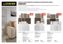 Набор самоклеящихся накладок на мебельные ножки STAYER COMFORT 125шт белые 40917-H125