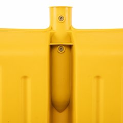 Лопата для уборки снега пластиковая, желтая, 420 х 425 мм, без черенка, Россия, Сибртех 61616