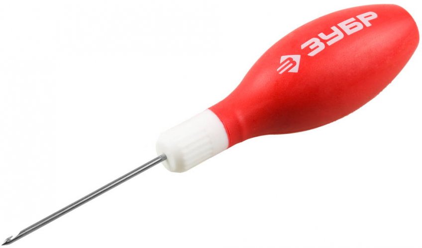 Сапожное шило, эргономичная обрезиненная рукоятка, длина 60мм, d2мм ЗУБР МАСТЕР 09570-2