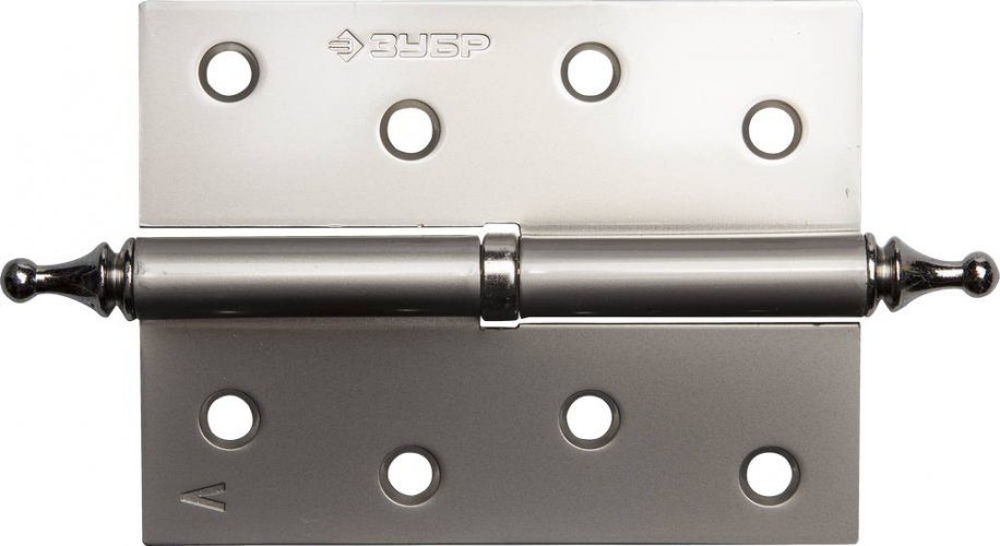 Дверная разъемная петля ЗУБР Эксперт 1 подшипник цвет матовая никель PN левая с крепежом 100x75x2.5 мм 2 шт. 37605-100-4L