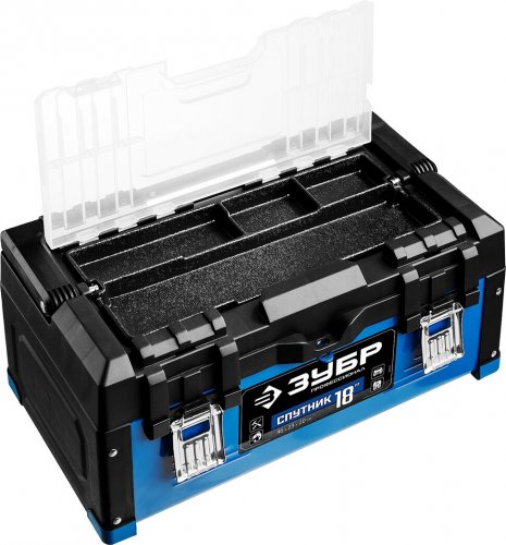Металлический ящик для инструмента ЗУБР "СПУТНИК-18" Профессионал 38153-18