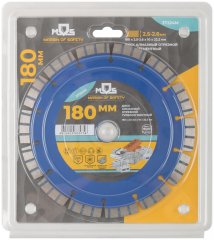 Диск отрезной алмазный турбо-сегментный, 180 x 2,5-2,6 x 10 x 22.2 мм MOS 37224М