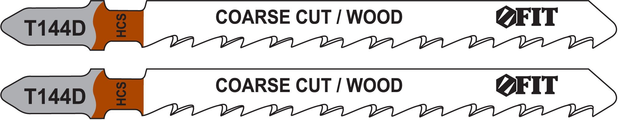 Полотна по дереву, HCS, разведенные, шлифованные зубья 100/74/4,2 мм (Т144D), 2 шт. FIT 40938
