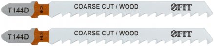 Полотна по дереву, HCS, разведенные, шлифованные зубья 100/74/4,2 мм (Т144D), 2 шт. FIT 40938