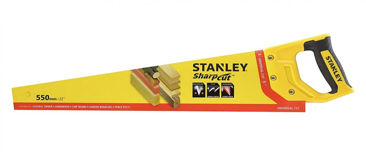 Ножовка универсальная Sharpcut STHT20368-1 550 мм, STANLEY ( 1-20-368 )