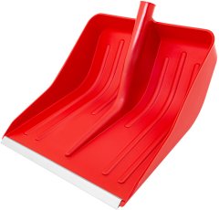 Лопата для уборки снега пластиковая, красная, 420 х 425 мм, без черенка, Россия, Сибртех 61617