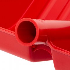 Лопата для уборки снега пластиковая, красная, 420 х 425 мм, без черенка, Россия, Сибртех 61617