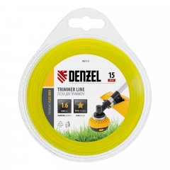 Леска для триммера, звезда 1.6 мм х 15 м, блистер Flex cord Denzel 96110
