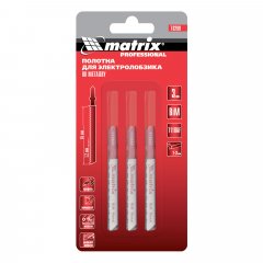 Полотна для электролобзика по металлу, 3 шт, T118AF, 55 х 1.2 мм, Bimetal Matrix Professional 78209