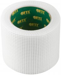 Лента стеклотканевая клейкая 100 мм х 20 м FIT 11446