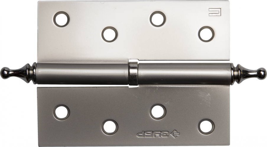 Дверная разъемная петля ЗУБР Эксперт 1 подшипник цвет матовая никель PN правая с крепежом 100x75x2.5 мм 2 шт. 37605-100-4R