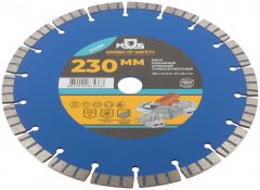 Диск отрезной алмазный турбо-сегментный, 230 x 2,7-2,8 x 10 x 22.2 мм MOS 37225М