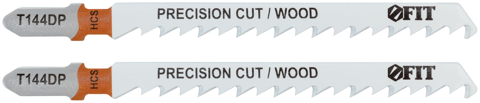 Полотна по дереву, HCS, разведенные, шлифованные зубья 100/74/4 мм (T144DP), 2 шт. FIT 40939