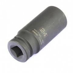 Головка ударная удлиненная шестигранная, 24 мм, 1/2, CrMo Stels 13949