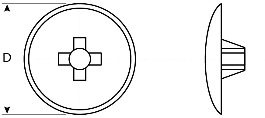 Декоративная заглушка под шуруп ЗУБР цвет бук, шлиц №2, ТФ6, 40шт 4-308156-2