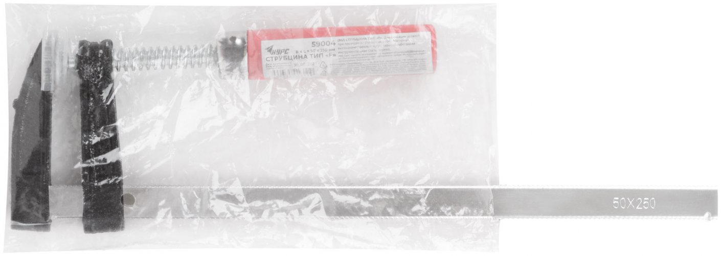Струбцина столярная тип "F" 50x250 мм КУРС 59004