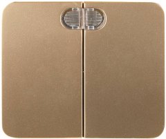 Двухклавишный выключатель с индикатором СВЕТОЗАР ГАММА, SV-54135-GM