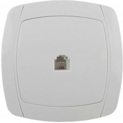 Одинарная телефонная розетка СВЕТОЗАР CITY LIGHT SV-54217-W