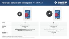 Режущий ролик для трубореза, ЗУБР, 23837
