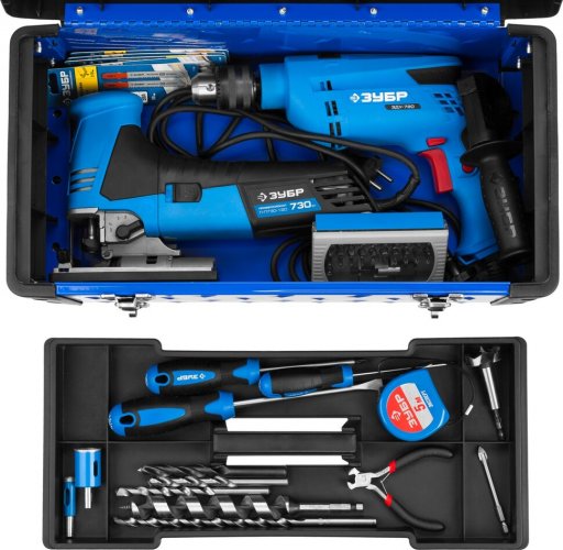 Металлический ящик для инструмента ЗУБР СПЕЦ-18 Профессионал 38155-18_z01